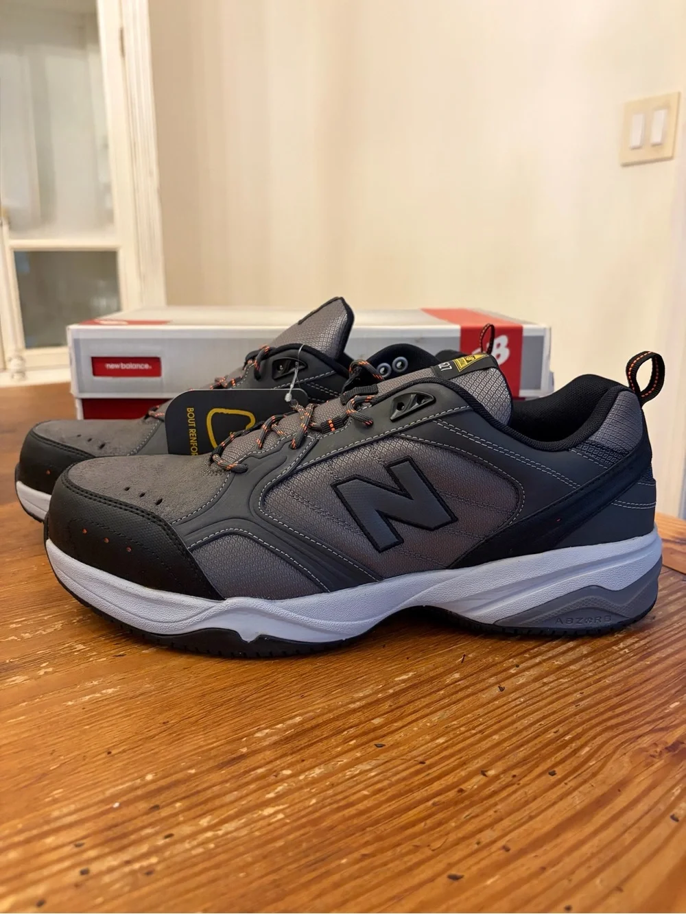 New Balance Men’s Gray and Black Athletic Walking Shoes